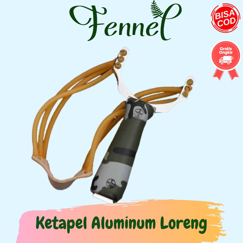 Ketapel Almunium Set Loreng Slingshoot