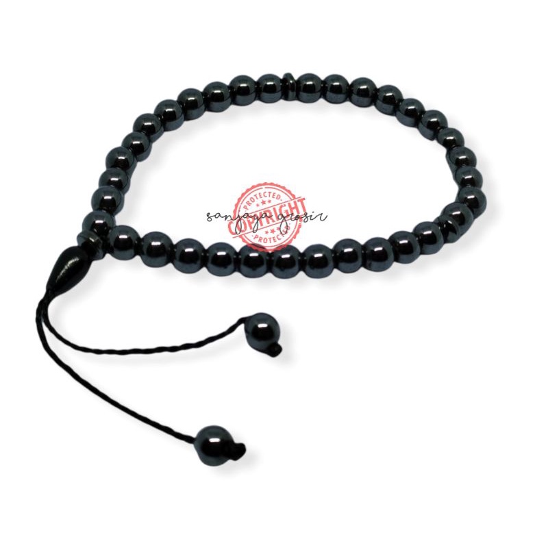 -GELANG TASBIH BATU 33 BUTIR/ GELANG BATU BLUSTIN MURAH 33BUTIR/ GELANG BATU 6MM