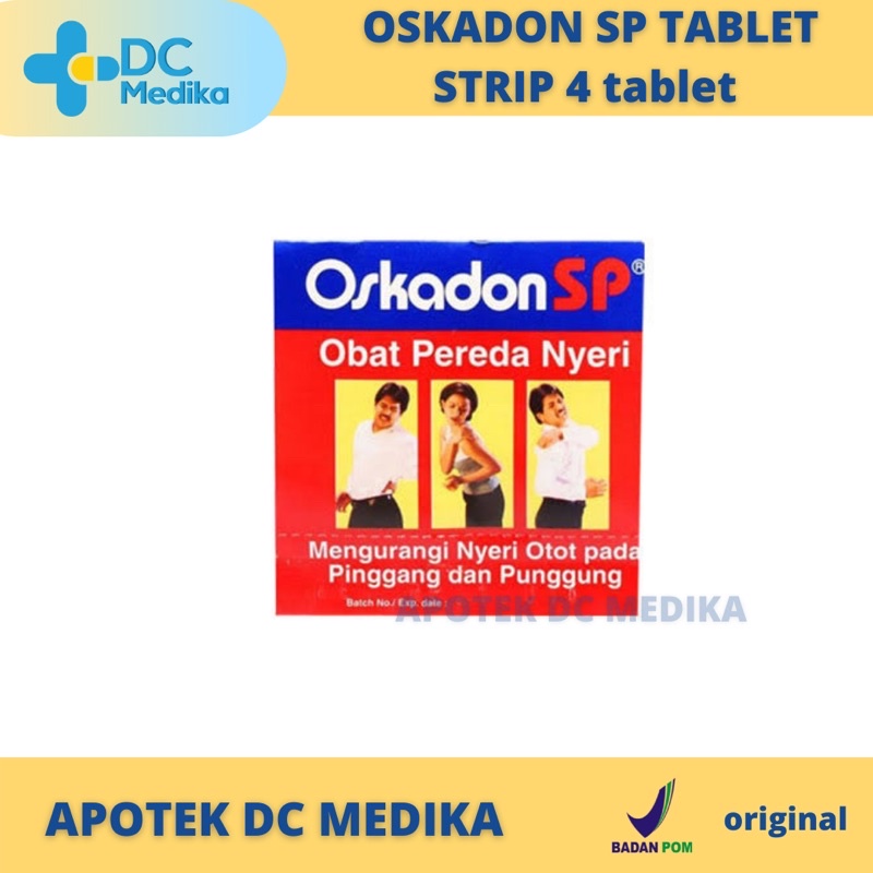 Oskadon SP /oskadon biru/tablet strip 4 tablet / Obat pegel pegel / Obat nyeri / Obat Sakit pinggang