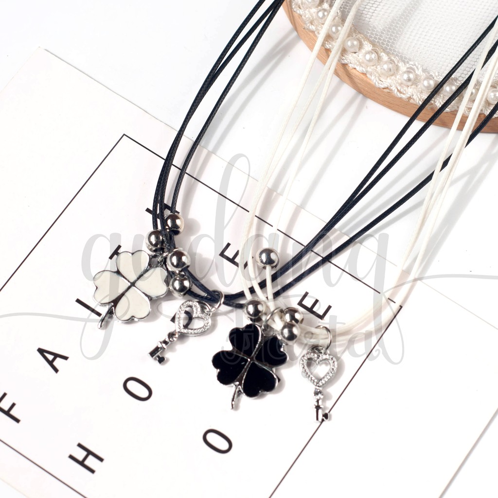 Kalung BFF Clover Kalung Couple Bunga SET ISI 2 GH 204320