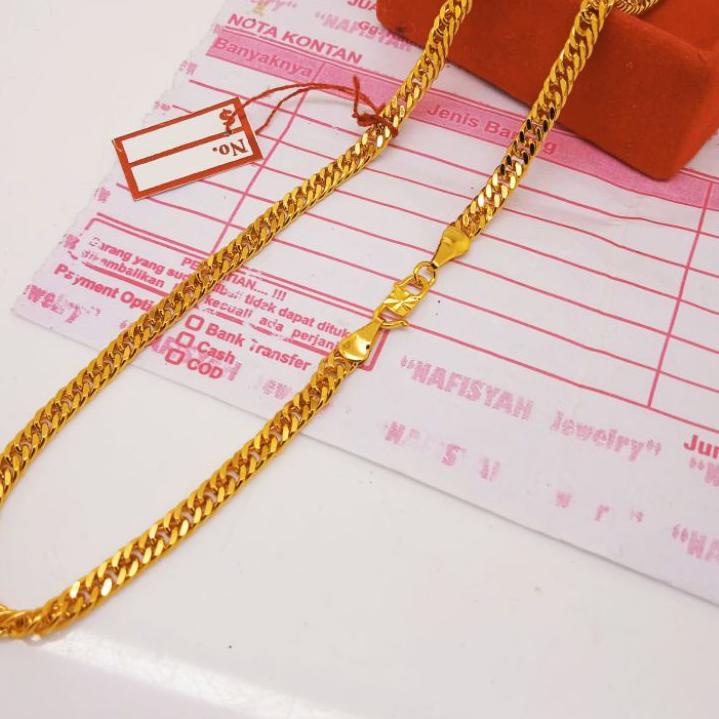 Terlaris.. KALUNG RANTAI TITANIUM PRIA WANITA  LEBAR 3 MM PENGAIT S