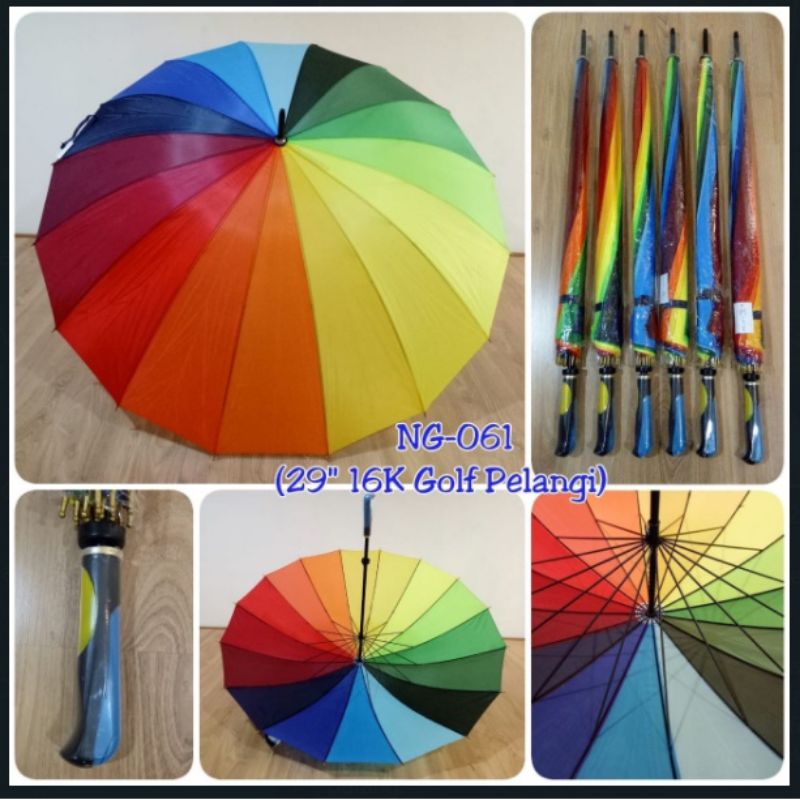 Payung Jumbo  Pelangi 16 Jari