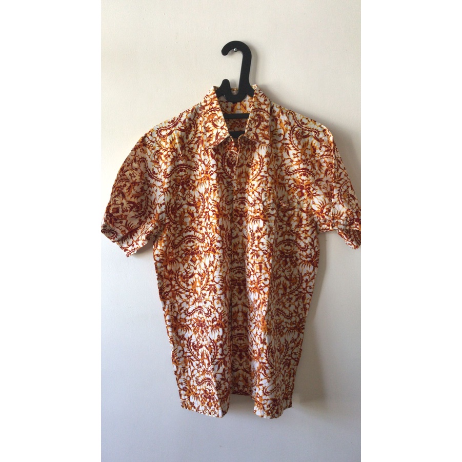 Kemeja Batik Laki-laki Berkerah Lengan Pendek Saku Depan Merk BATIK SEMAR ORIGINAL - Baju Pakaian At