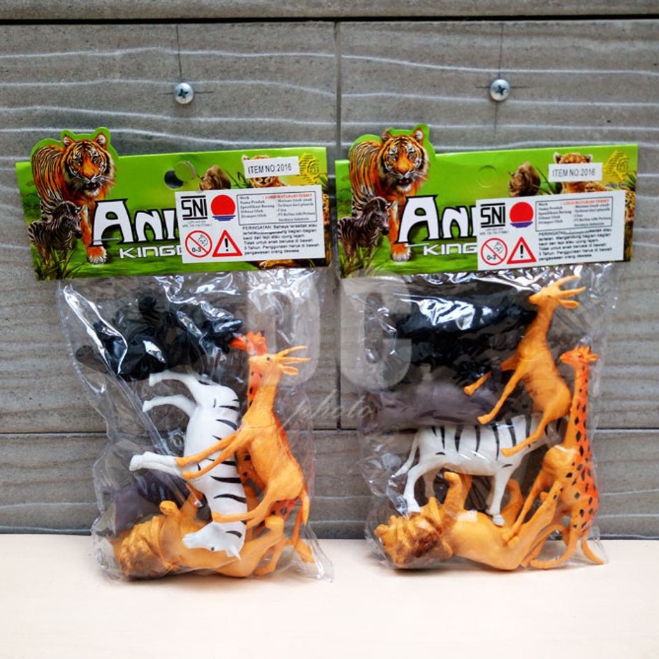 Set Isi 6 Mainan Binatang - Mainan Edukasi Mengenal Hewan - Mainan Anak Toys Animal Kingdom SNI