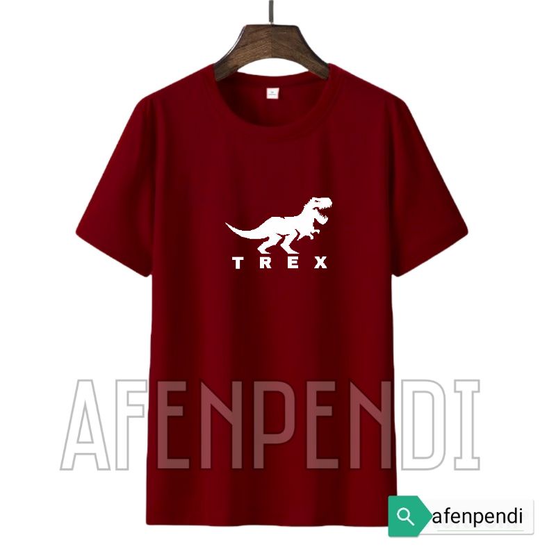 kaos pria oblong dewasa TREX DINOSAURUS ukuran baju s m l xl xxl xxxl