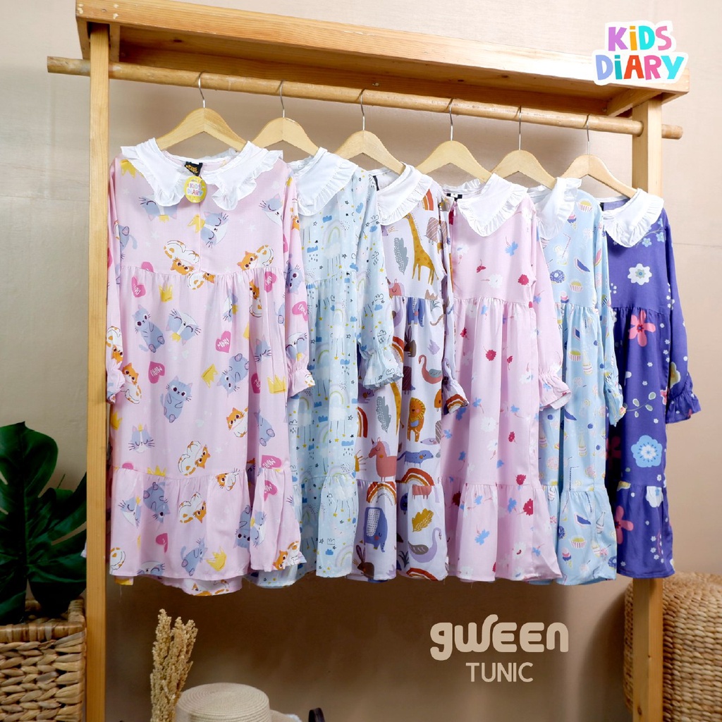 BAJU GWENN TUNIC BAJU TUNIK ANAK PEREMPUAN BAJU TUNIK ANAK CEWE BAJU TUNIK  MOTIF BAJU TUNIK BAHAN R