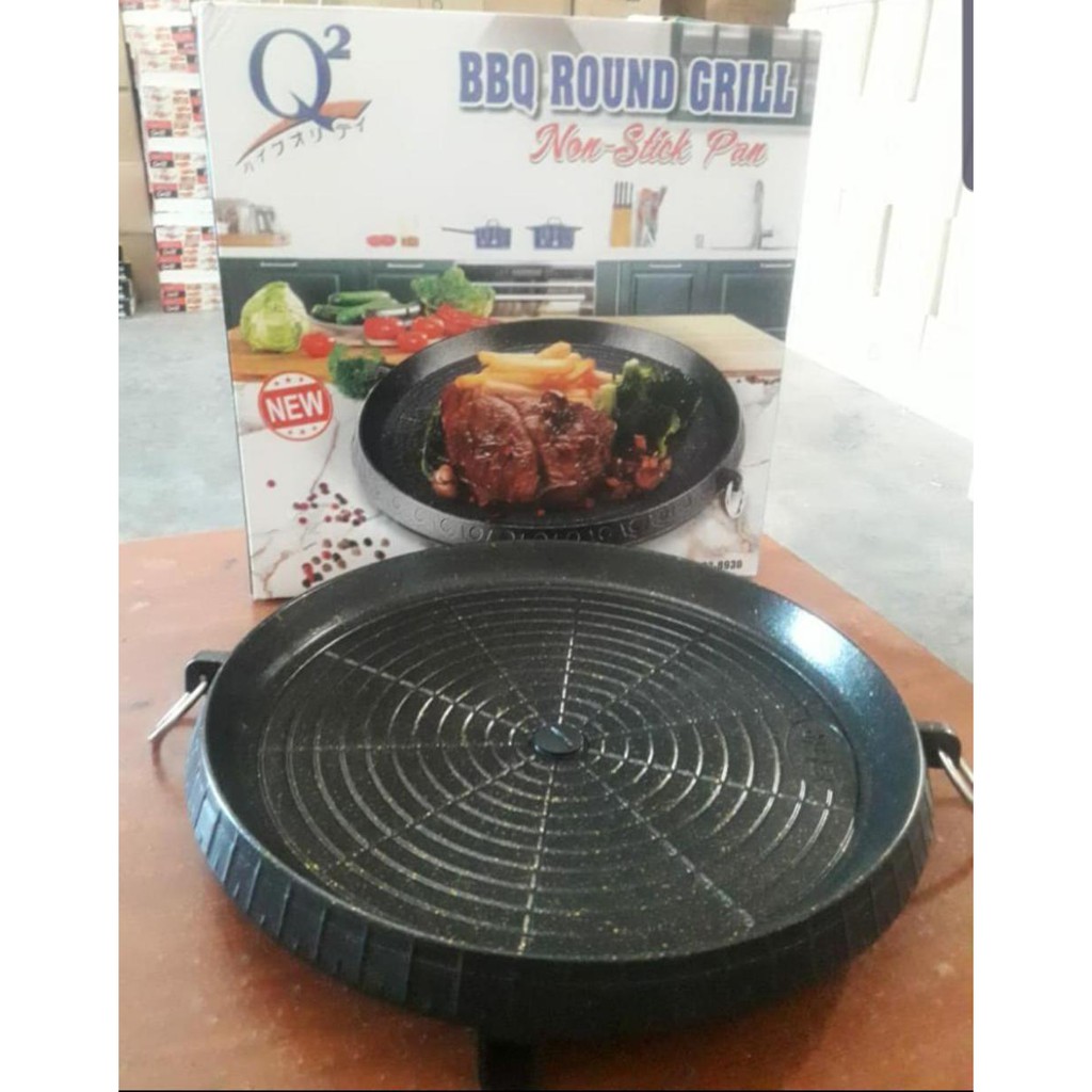 BBQ ROUND GRILL BULBOGI PAN  Q2 / PANGGANGAN BBQ ROUND GRILL Q2 8930 BARBEQUE GRILL PANGGANGAN TEMPAT PEMANGGANGAN / BBQ ROUND GRILL Q28930 / Q2 8930 / Q2-8930