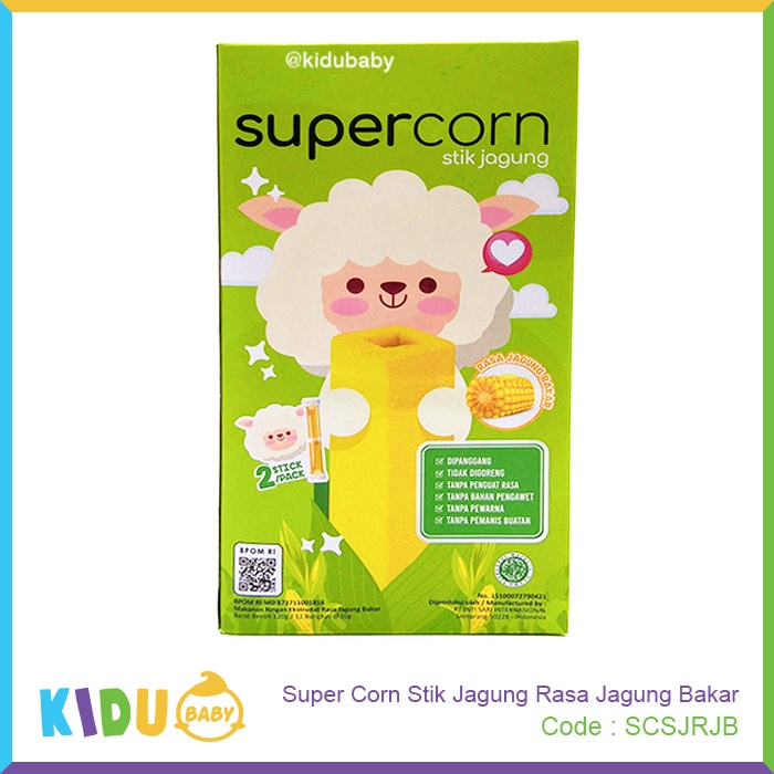 SuperCorn Stik Jagung Cemilan Snack Bayi / Super Corn Stik Jagung Kidu Baby