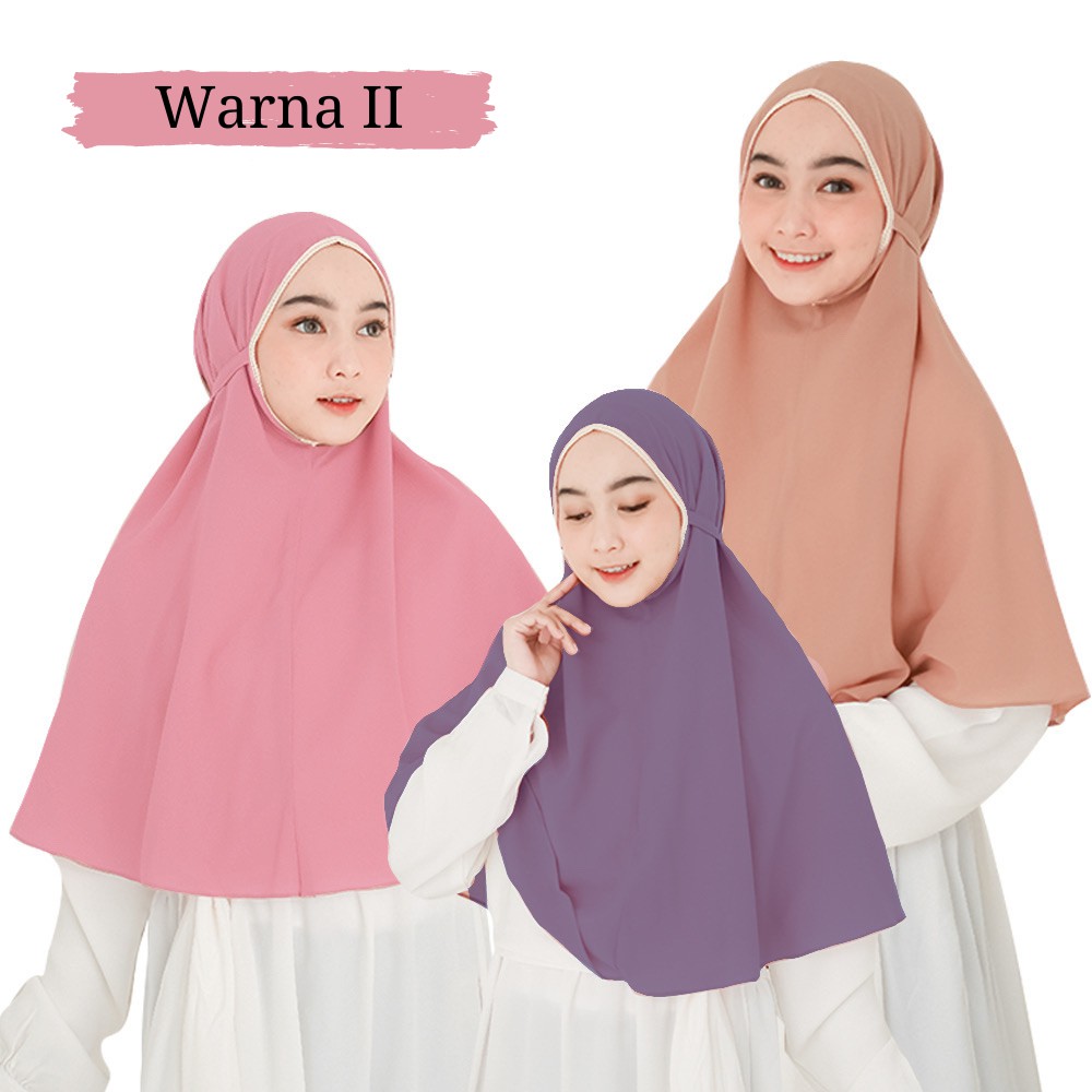 Jilbab Bergo Renda Maryam Diamon Warna II