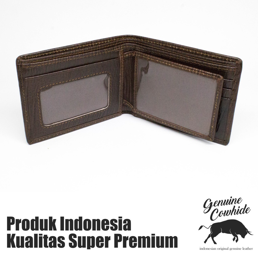 Dompet Pria Kulit Asli Motif Serat Kayu