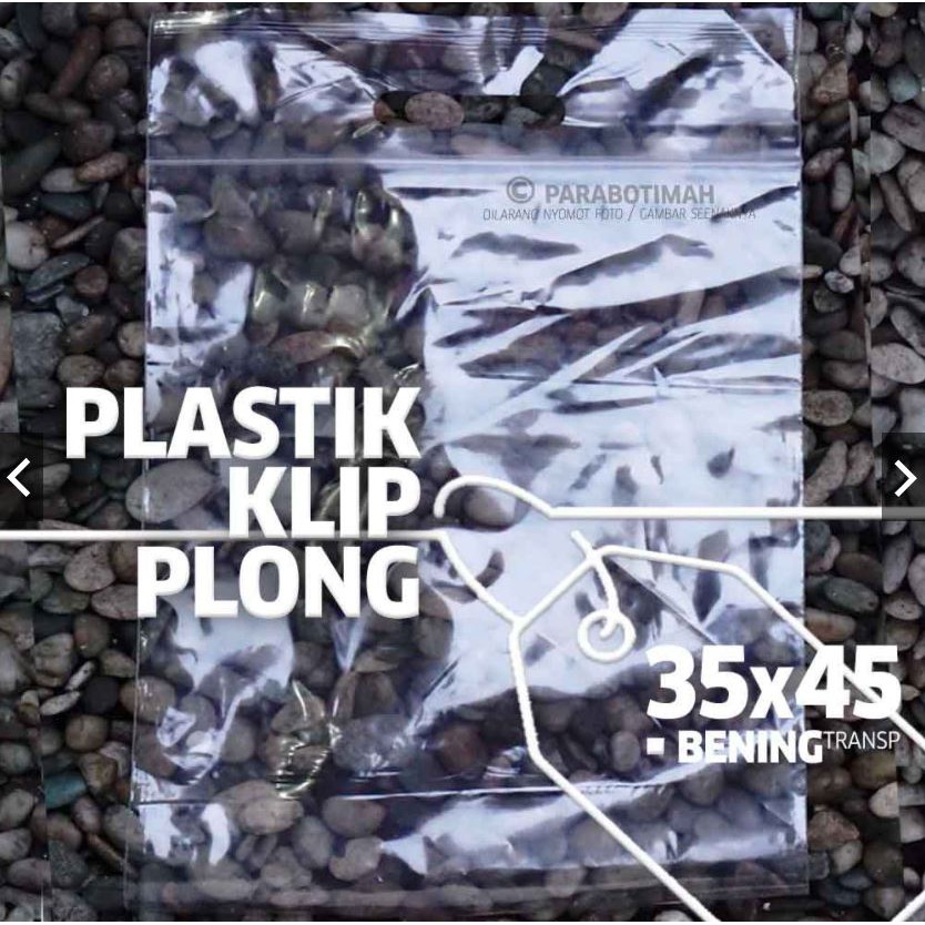 Plastik klip pond ziplock Plong  35x45 (38+7) packing baju jaket hoodie gamis tebal