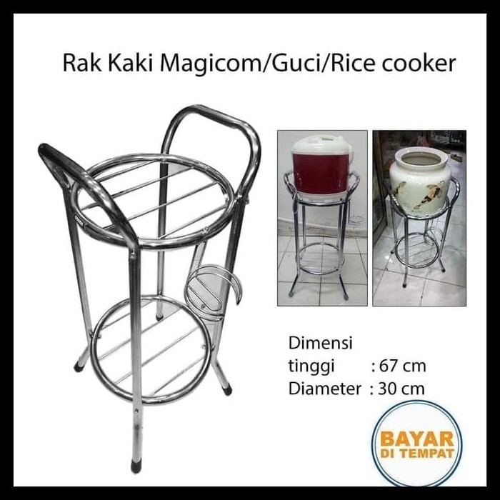 Rak Guci Stainless Serbaguna / Meja Guci Galon Magic Com Kekar