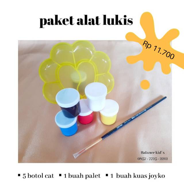 

Paket alat lukis - heaven color - paket hemat alat lukis - cat multi fungsi - cat air