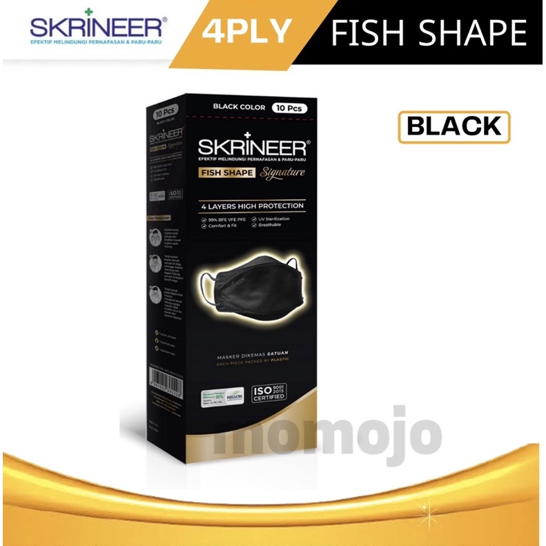 SKRINEER Signature Masker Earloop Fish Shape 4 ply