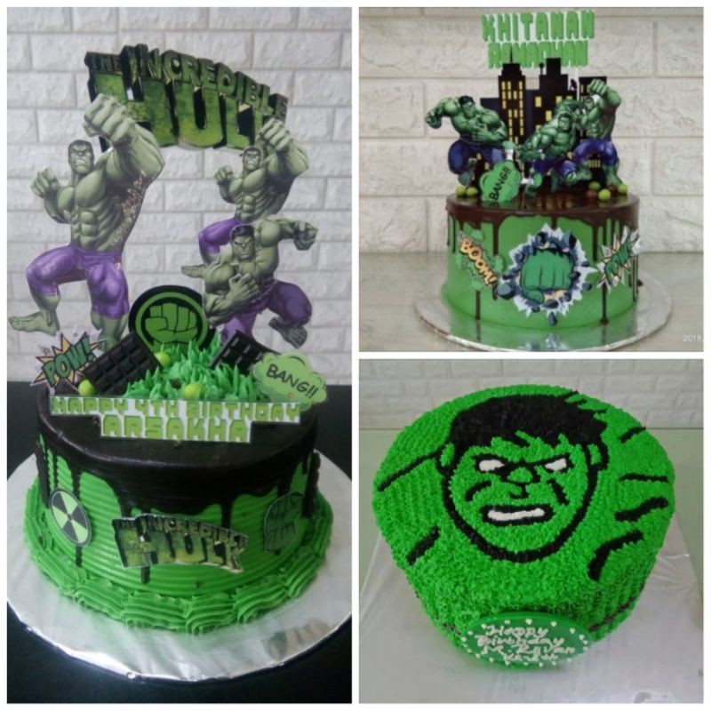 

Hulk / tart karakter / birthday cake / kue ulang tahun