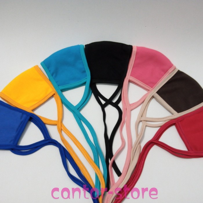 36Fgh Masker Kain Anak Cewek Cowok 3 Lapis/Masker Polos Tali Hijab YY876768