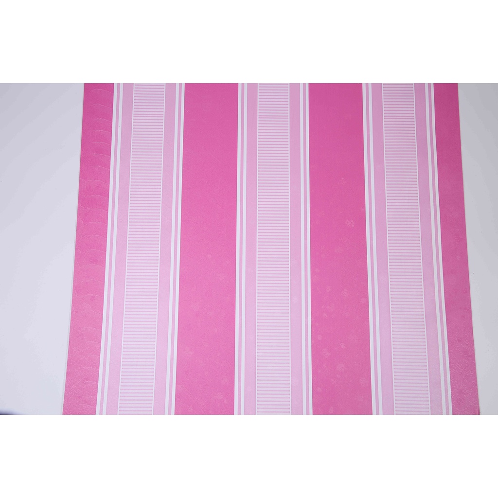 Wallpaper Sticker Salur Pink 5242-2 / Wallpaper New / Ukuran +- 9mx45cm