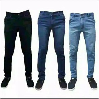  Celana  jeans pensil  giordano skinny slimfit hitam biru 