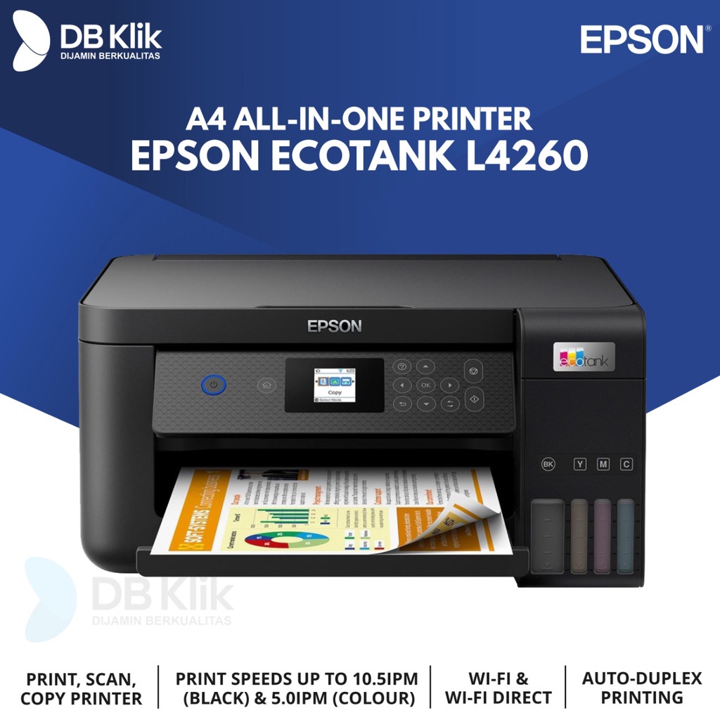 Printer EPSON EcoTank L4260 A4 All in One-EPSON L4260 Ink Tank Printer