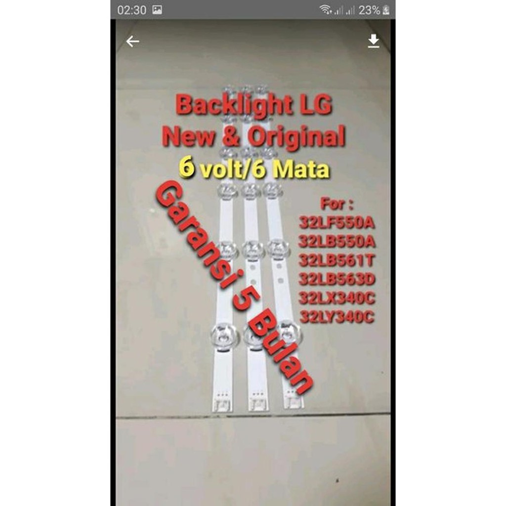 Backlight Tv LG 32LB550A- Backlight TV  Led LG 32LB550A- Lampu TV LG 32LB550A