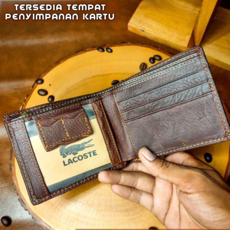 Dompet Pria Kulit Asli TAHAN API 100% Kulit Bukan Sintetis Jahitan Rapi Dan Bisa COD/BAYAR DI TEMPAT