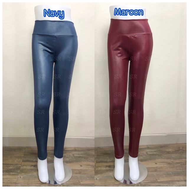 Legging Latex Kulit Import Highwaist Premium Jumbo