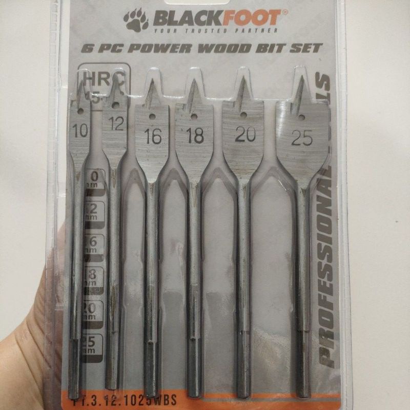 1 SET Mata bor kipas 6 pcs 10mm 12mm 16mm 18mm 20mm 25mm mata bor kayu kipas lubangin kayu gypsum bo