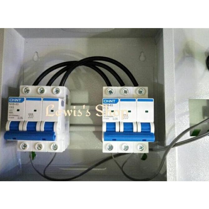 Panel Interlock Pln - Genset + Mcb Chint 63A / 3 Phase