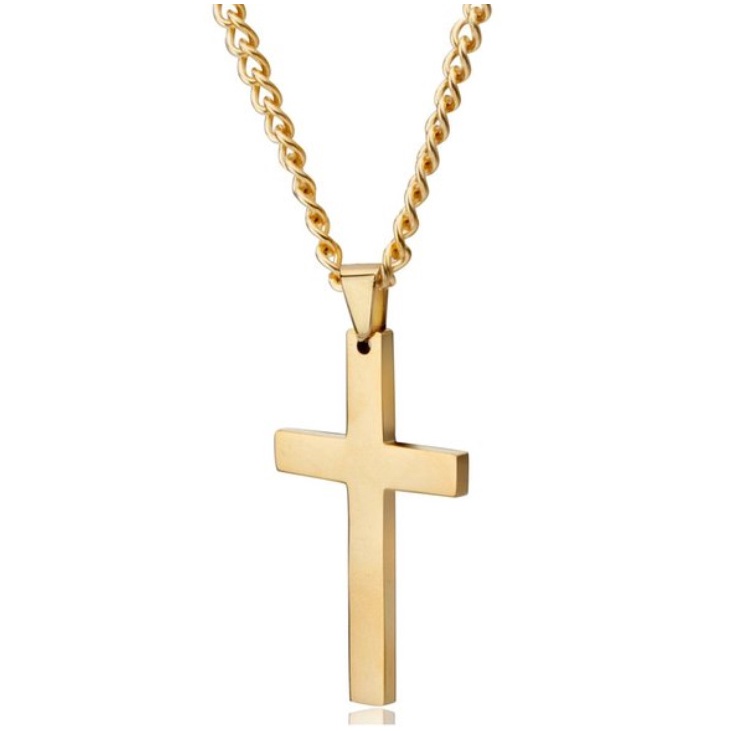 Simple Single Cross Necklace Pendant Jewelry Christian Necklace