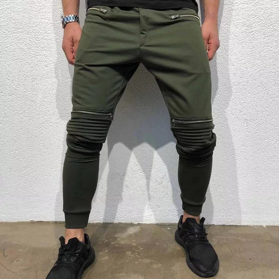 Celana Jogger Pants Pria Kenz Bahan Fleece Tebal Ada 2 Saku Sleting Asli Kanan kiri Terlaris