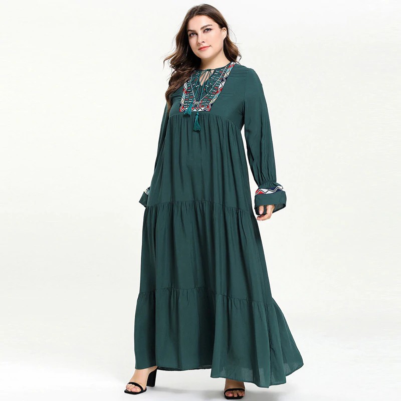 SETENGAH HARGA 2019 Musim Panas Panjang Abaya Kaftan Ramada Qatar Arab Muslim Jilbab Gaun Abaya