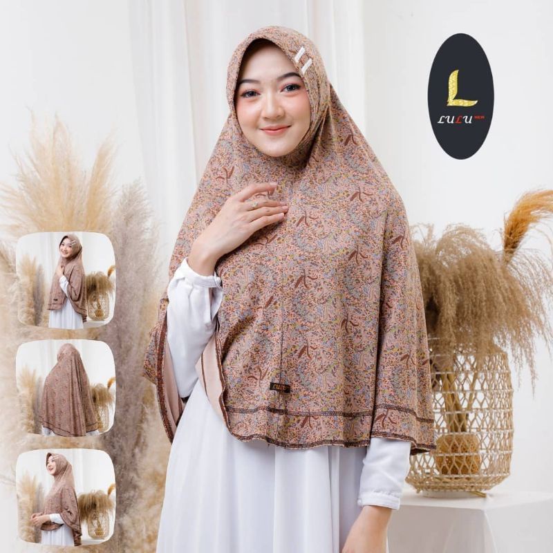 Hijab Lulu Instan SYAR'I Motif Batik & SYAR'I Bunga | Termurah •