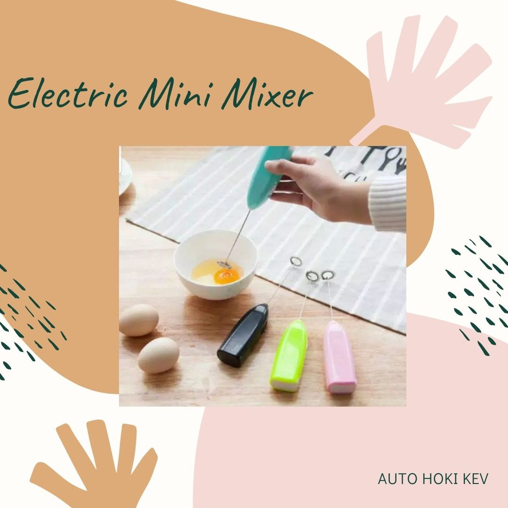 (KUALITAS PREMIUM BERGARANSI) Electric mini mixer/Milk Frother/Pengaduk minuman/Pengocok telur