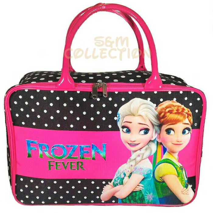[Kode Barang W0568] Tas Roda Anak Sekolah Troley Karakter Troli K ZY525  Kanvas Frozen Travel Bag Ka