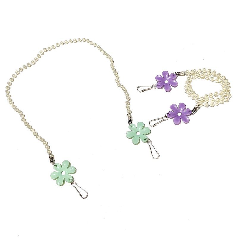 Kalung Masker Strap Mask Korean Jasmine Flower Charm Pearlstring Series Korea Mutiara Bunga