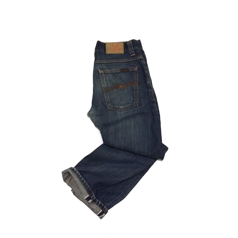 CELANA NUDIE JEANS.CO REGULAR ALF DRY SELVEDGE SECOND BEKAS PRELOVED