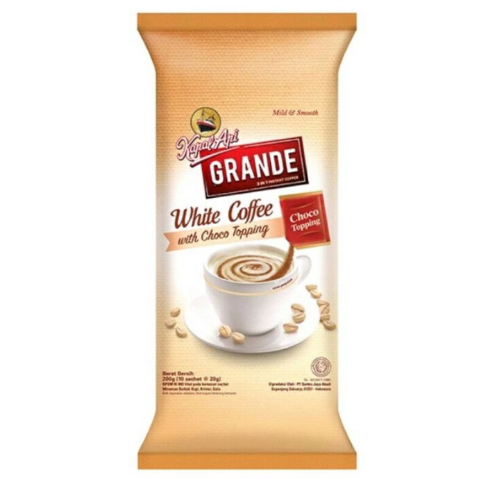 

Kapal api grande white coffee isi 10 sachet