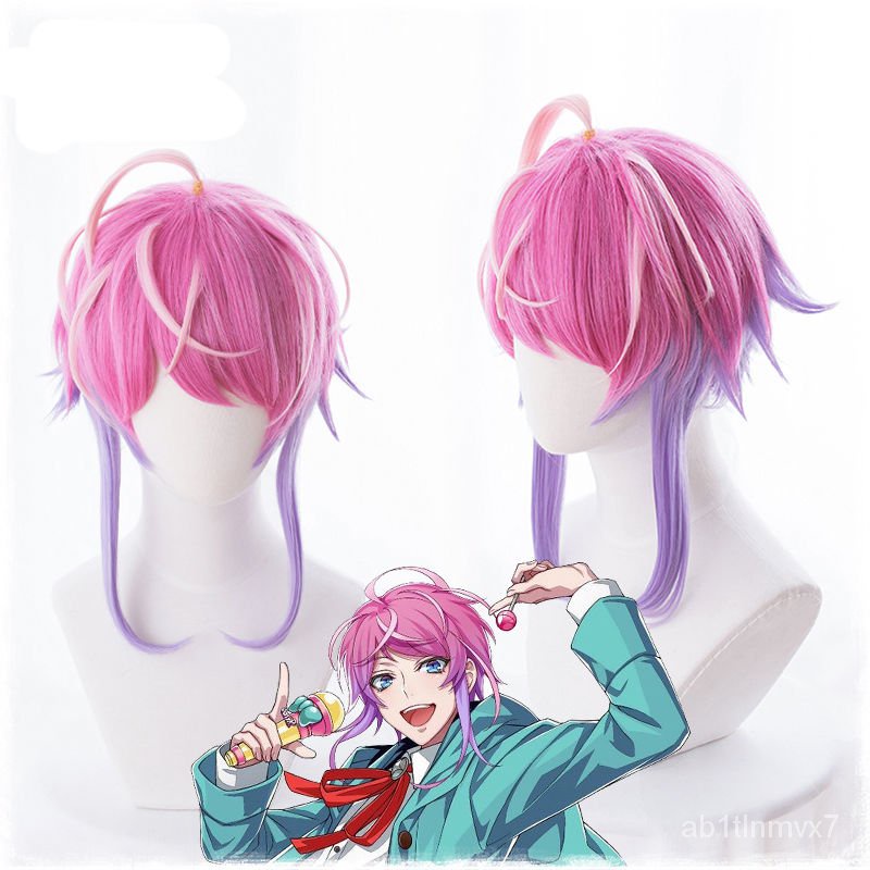 Division Rap Battle Hypnosis MIC Amemura Ramuda Short Wig Cosplay Wig Sintetis Tahan Panas