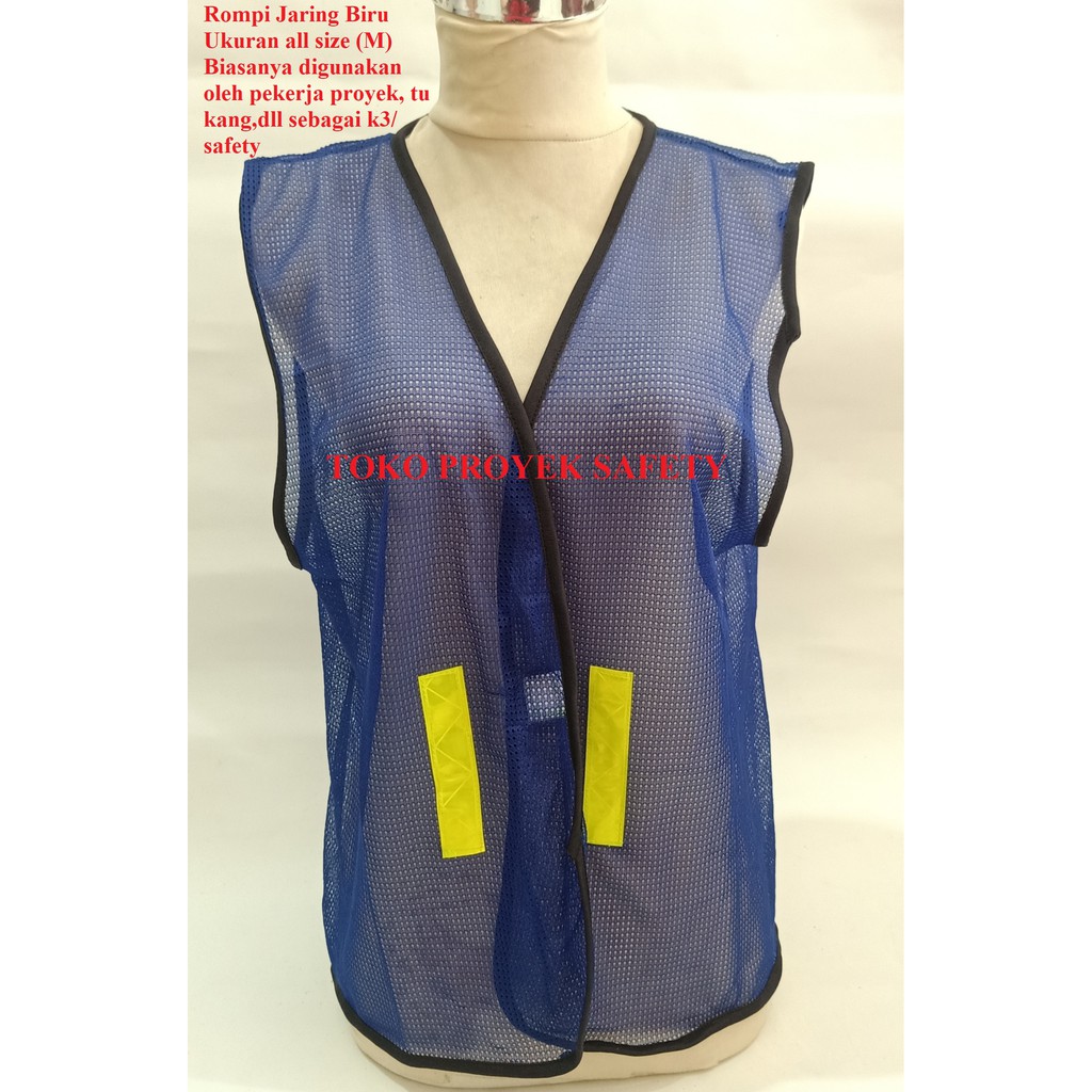 Rompi jaring Biru  / Safety Vest Jaring Biru