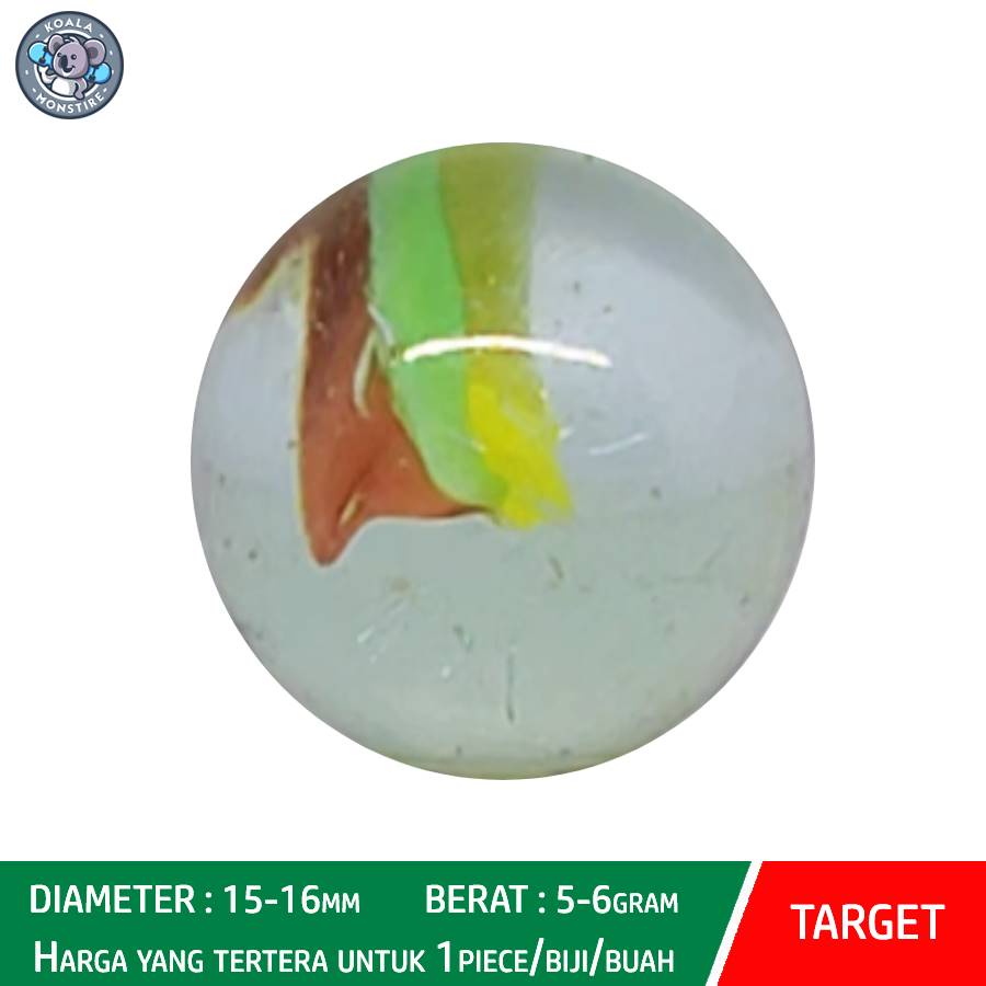 TARGET Kelereng Gundu Type 35 Cat Eyes Marble Balap Belimbing