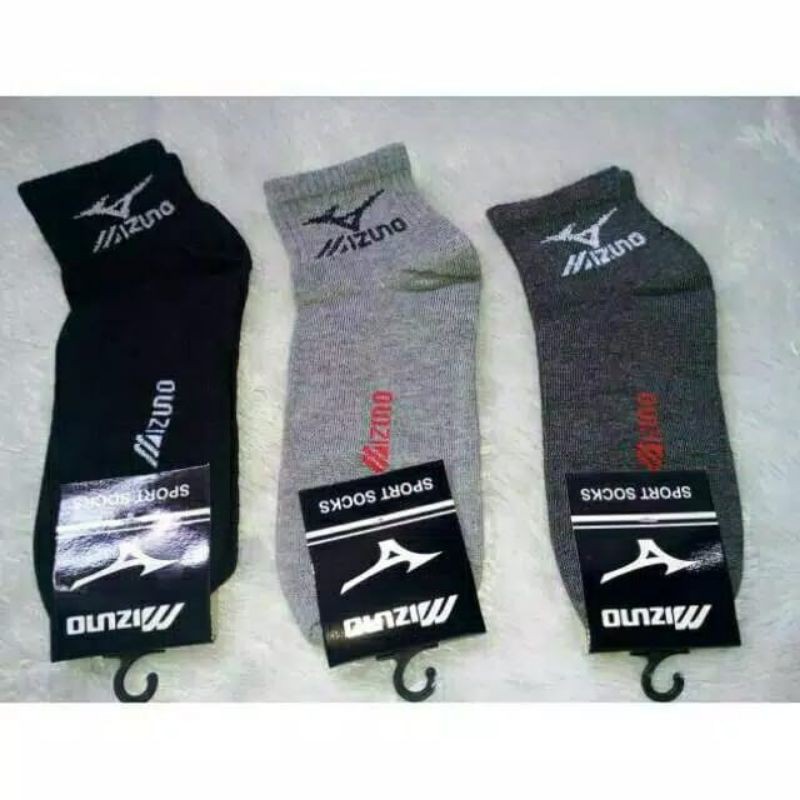 (3 Pasang ) kaos kaki sport Mizuno 100% original bukan yang kaleng&quot; pria &amp; wanita dewasa