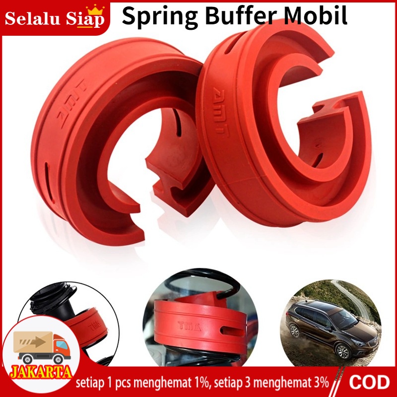 2PCS Spring Buffer Mobil Bemper Bumper Shock Absorber Auto Universal Untuk Kendaraan (Per Mobil)