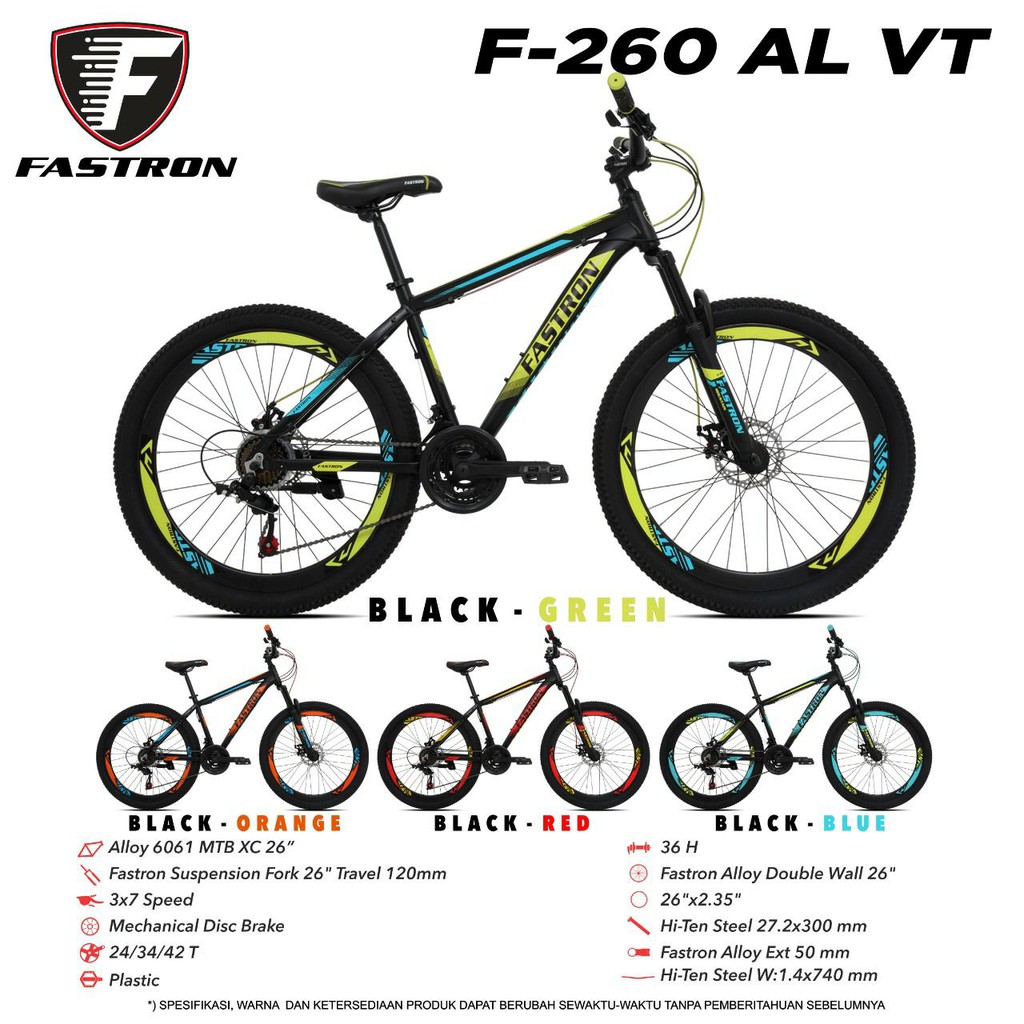 Sepeda Gunung 26Inch Fastron F 260 Al Vt (Gosend/Grab)