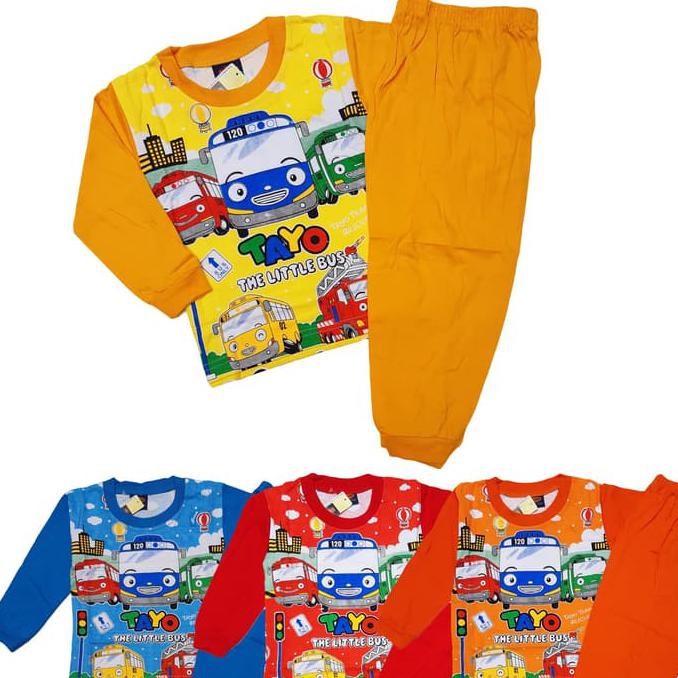 Diskon Pptyg Setelan Panjang Baju Tidur Tayo Piyama Tayo Anak Laki & Perempua - Size 8 Terbaru