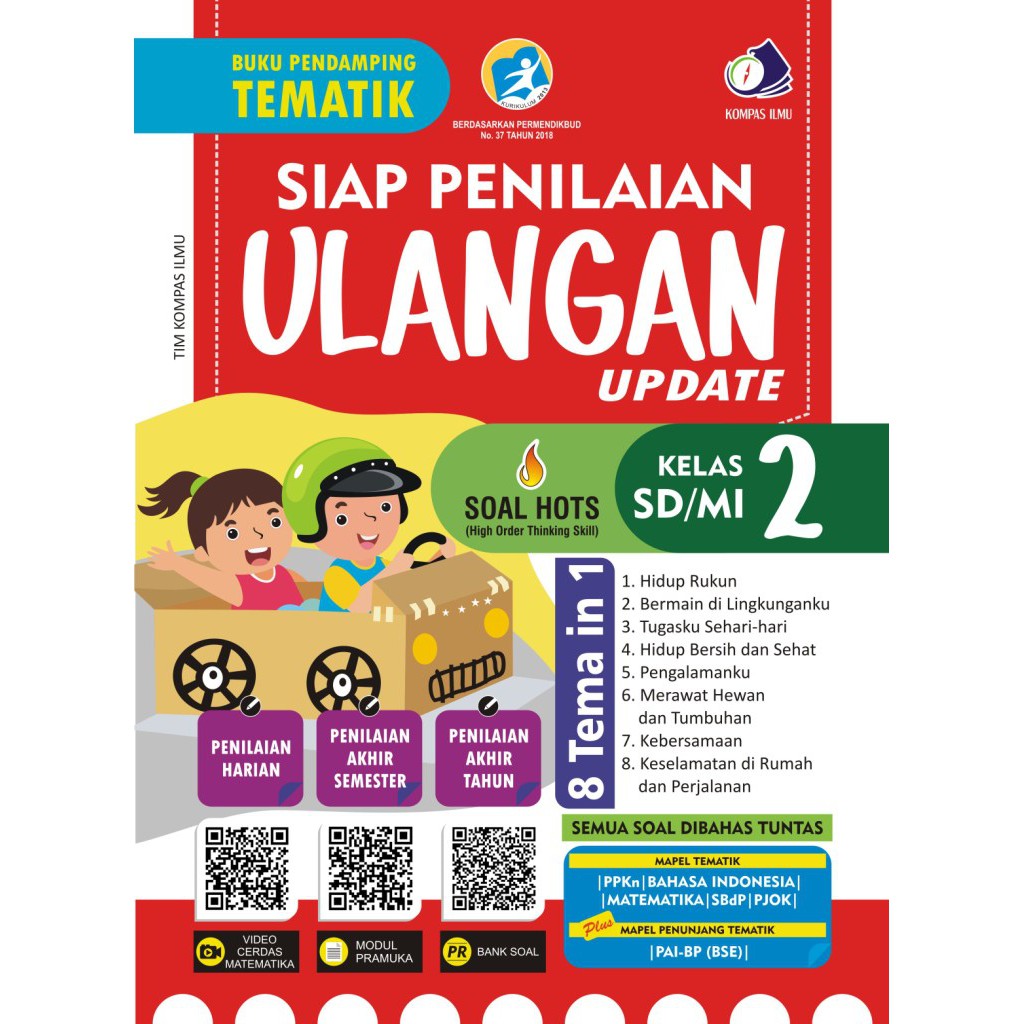 BUKU SIAP PENILAIAN ULANGAN SD/MI Kelas 2 UPDATE -Pendamping Tematik- - Kompas Ilmu-1