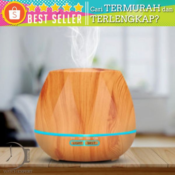 Wenbilphen Air Humidifier Aromatherapy 7 Color 500ml with Remote Control - WY500 - Yellowish Brown