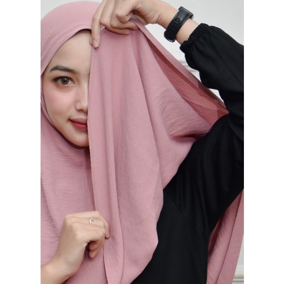 Pashmina Curve Crinkle Airflow 190x100 cm • Pashmina Curve Malay • Pasmina Curve Malaysia Jumbo Syari-Dusty