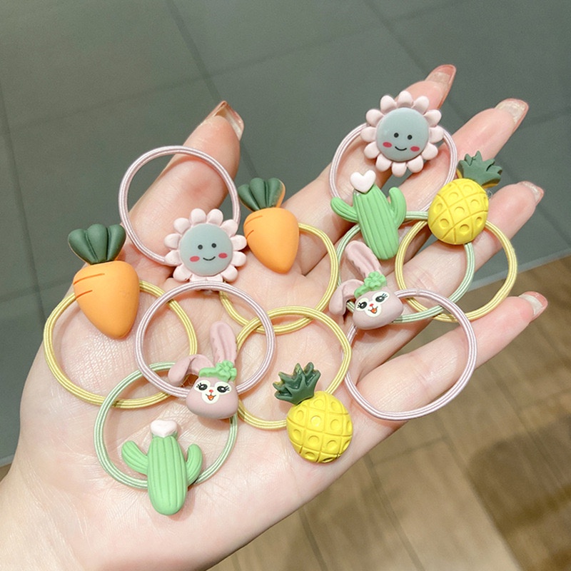 10PCS - IKAT RAMBUT ANAK ICON KARAKTER LUCU CUTE / IKAT RAMBUT KOREA / IKAT RAMBUT KARET AKSESORIS