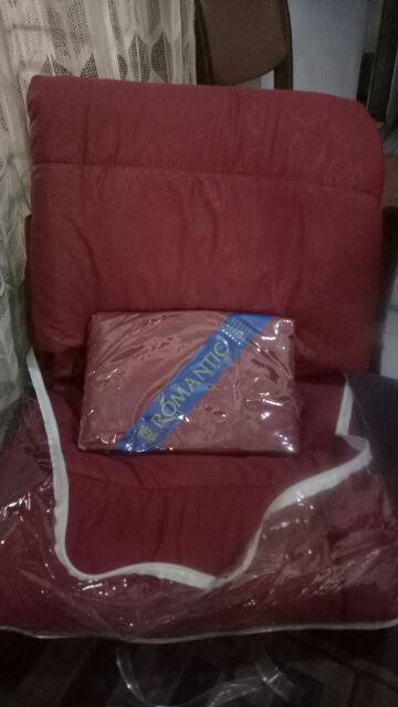 Sale!! Maroon 180x200 Bedcover Set Katun Jepang King Size