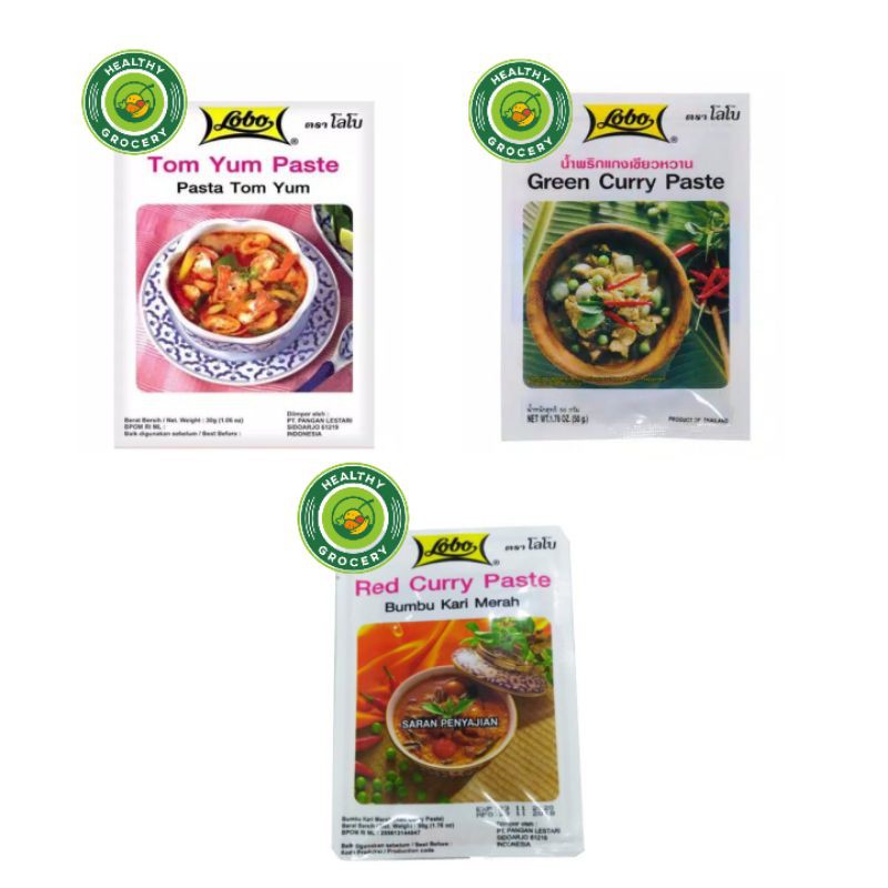 Jual LOBO Curry Paste Green Bumbu [50 g] Bumbu Kari Hijau / Tom Yum ...